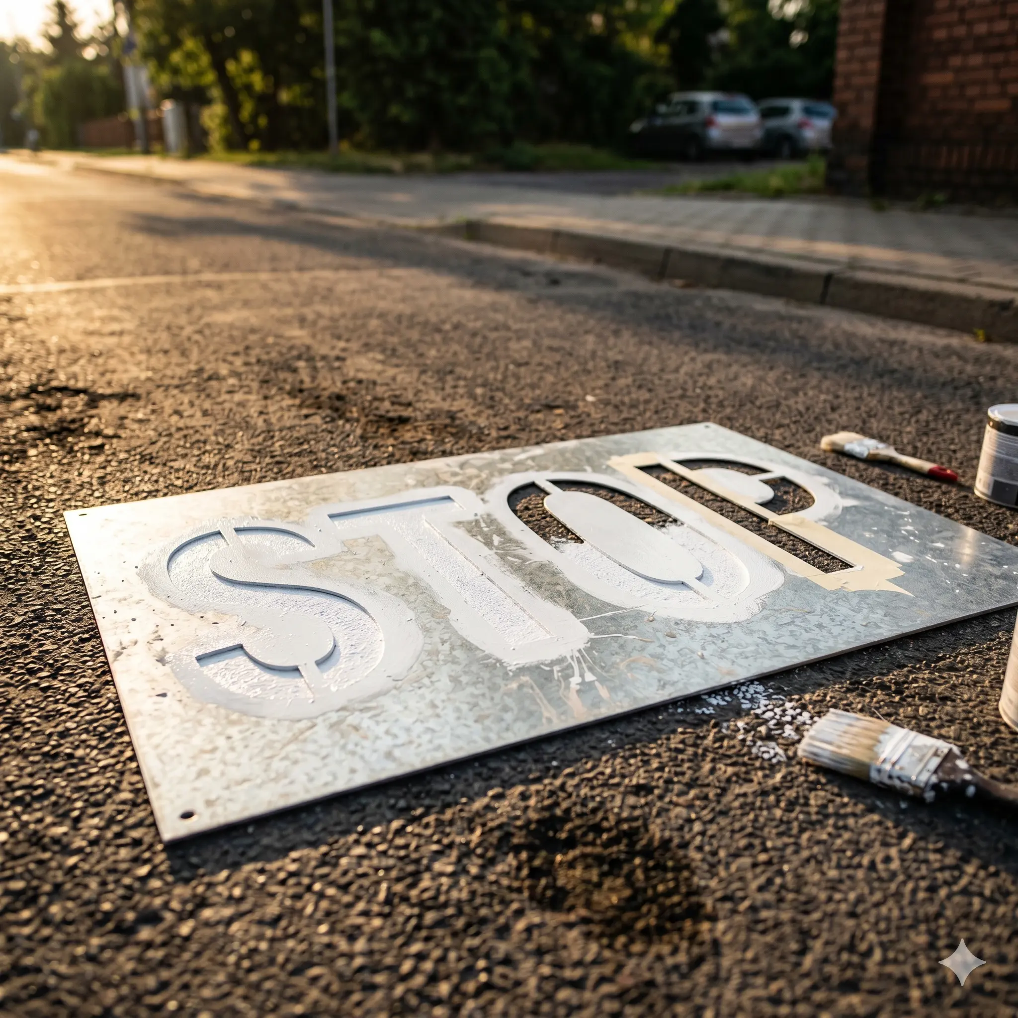 Tworzenie trwałych znaków poziomych na drogach, w tym pasów dla pieszych, strzałek kierunkowych i oznaczeń parkingowych.
						Oznakowanie dróg wewnętrznych w fabrykach, magazynach i innych przestrzeniach przemysłowych.
						Wykorzystanie szablonów do tworzenia znaków drogowych na placach budowy lub terenach tymczasowych
